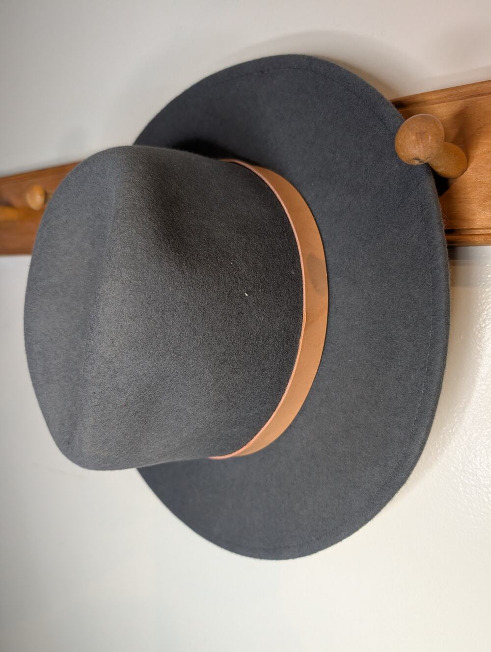 Lack of Color Gray Wool Fedora Hat Leather Band 100% Wool Western S/M